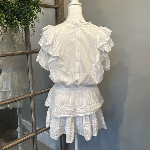 Maia Bergman Mery Dress White Summer mini dress women’s size L - Picture 4 of 4